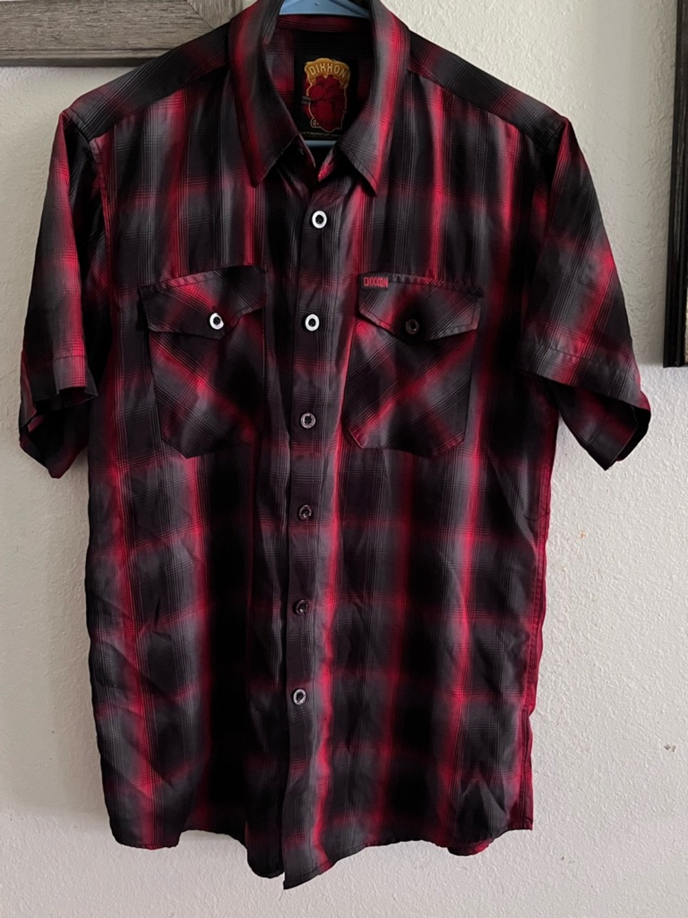 Dixxon red/black plaid shirt